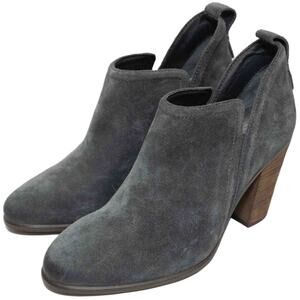 Vince Camuto Francia Granit Grey Suede Heeled Ankle Boots Size 9.5
